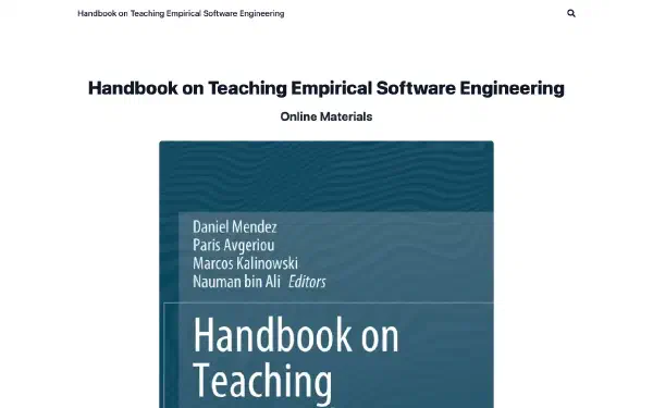 Handbook on Teaching Empirical Software Engineering: Online Materials