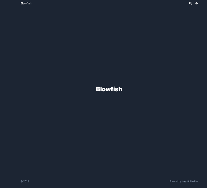 blowfish 空站点